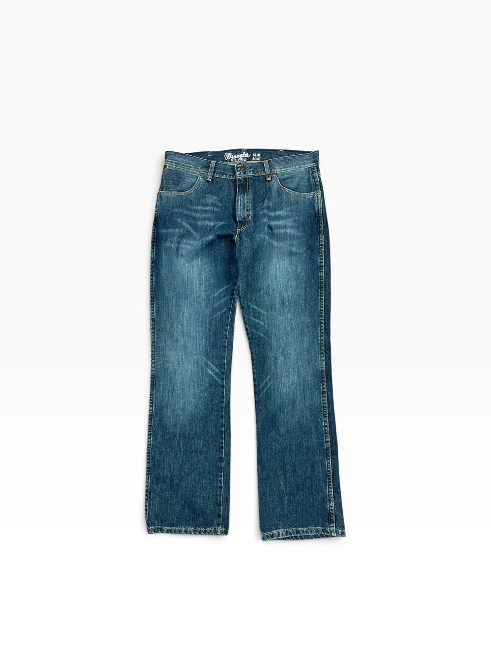 Wrangler RETRO Slim Bootcut Jeans Blue — Size 36x34
